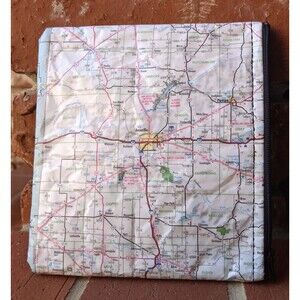 Vintage Road Map South Texas Organizer Travel Pouch Makeup Bag Gift